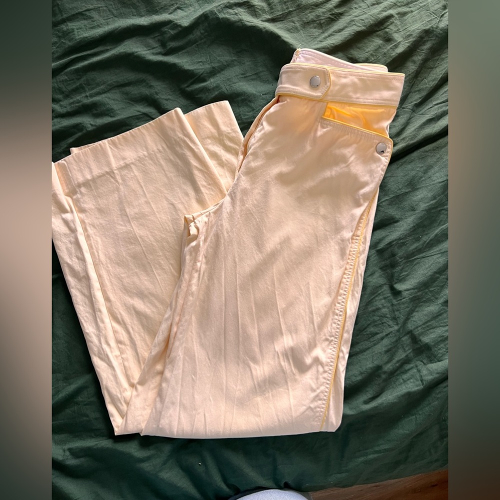 Tory Burch Pastel Yellow High Rise Pants